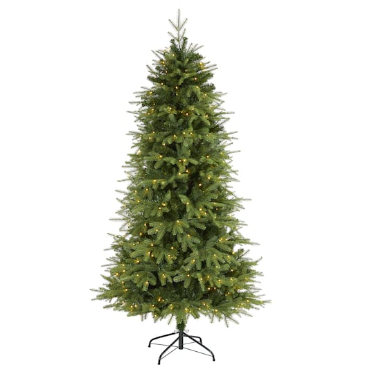 6ft. Pre-Lit Vancouver Fir Natural Look Artificial Christmas Tree, Clear LED Lights